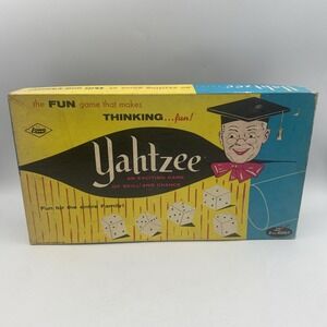 1956 Yahtzee E.S. Lowe Company No 950 Replacement Box Empty Vintage Board‎ Games